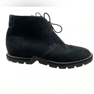 Cole Haan Country Chukka Black Suede  Lace Up Boots Size 8.5